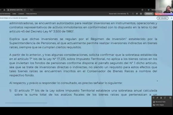 Profesor Carlos Díaz analiza oficio 1155 del SII | Aplicación de la sobretasa del artículo 7° bis…