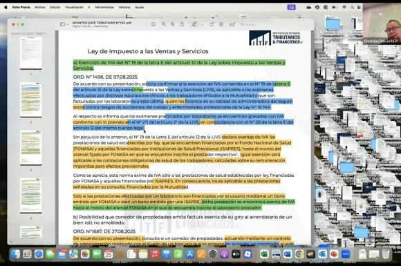 Profesor Christian Delcorto analiza oficio 1498 del SII | Exención de IVA del N°19 de la letra E…